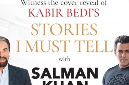 Legendary actor KABIR BEDI unveils the book cover of his forthcoming memoir, ‘Stories I Must Tell: The Emotional Life of an Actor’ with Bollywood superstar SALMAN