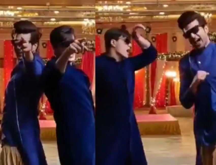 Karan Kundra and Mohsin Khan BTS moments of them dancing on sets of YRKKH..!