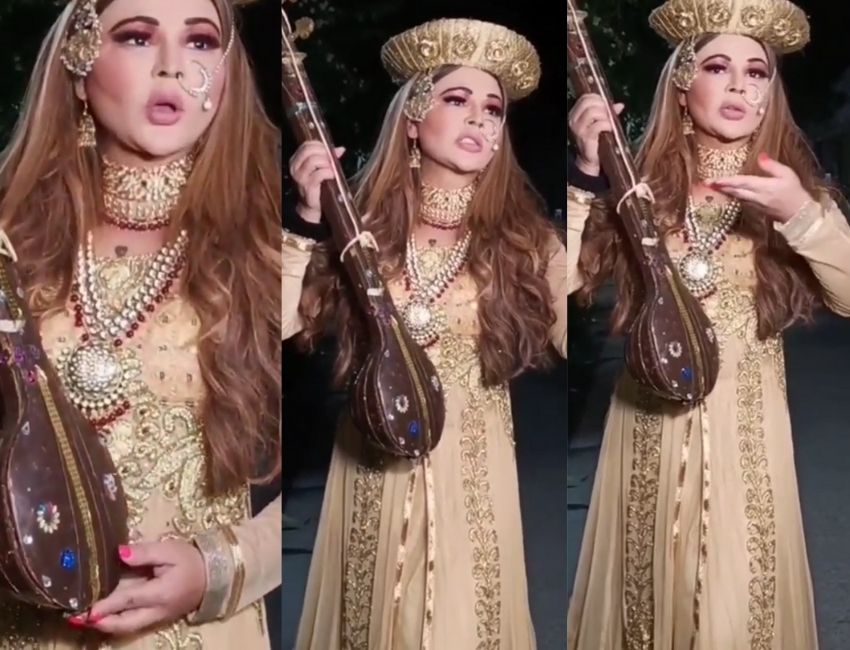 Rakhi Sawant dresses as Mastani to look for her Bajirao on the streets of Mumbai.