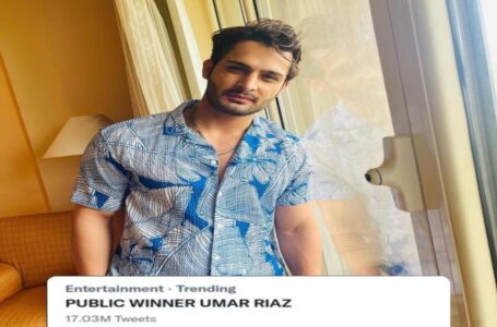 Umar Riaz creates history by crossing 17 million tweets and becomes the most tweeted contestant ever in the history of Bigg Boss!