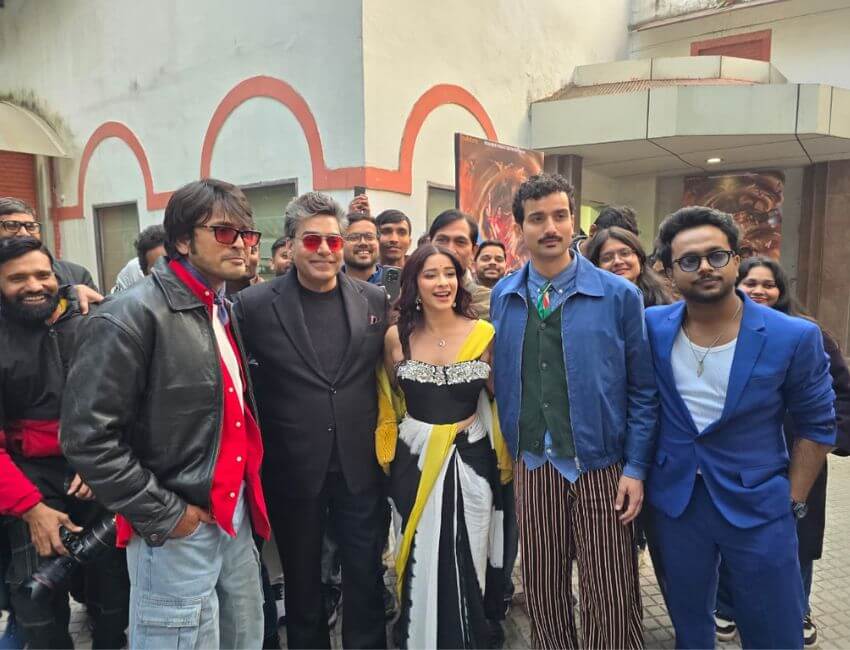 ‘One Two Cha Cha Chaa’ team in Delhi, Film to Release on January 16